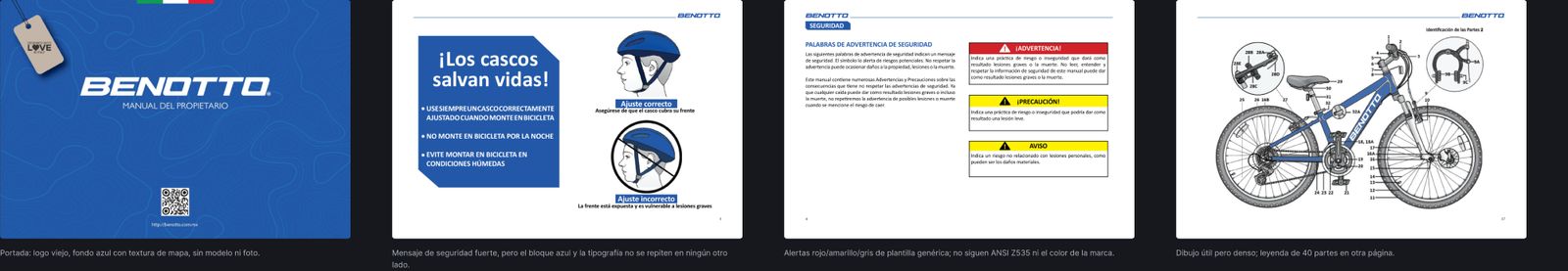 Pages of the current owner's manual with the old wordmark