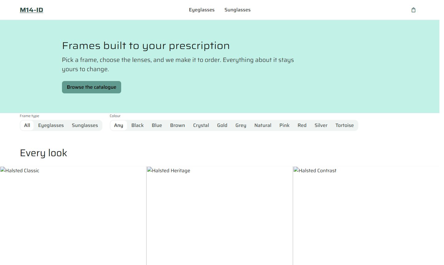Storefront mosaic at desktop width