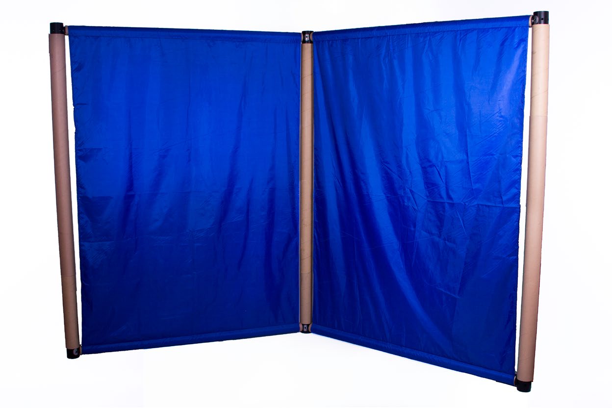 Screen module prototype, hinged open
