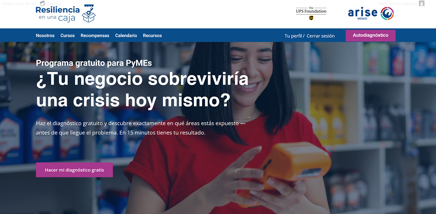 Homepage final — Resiliencia en una Caja