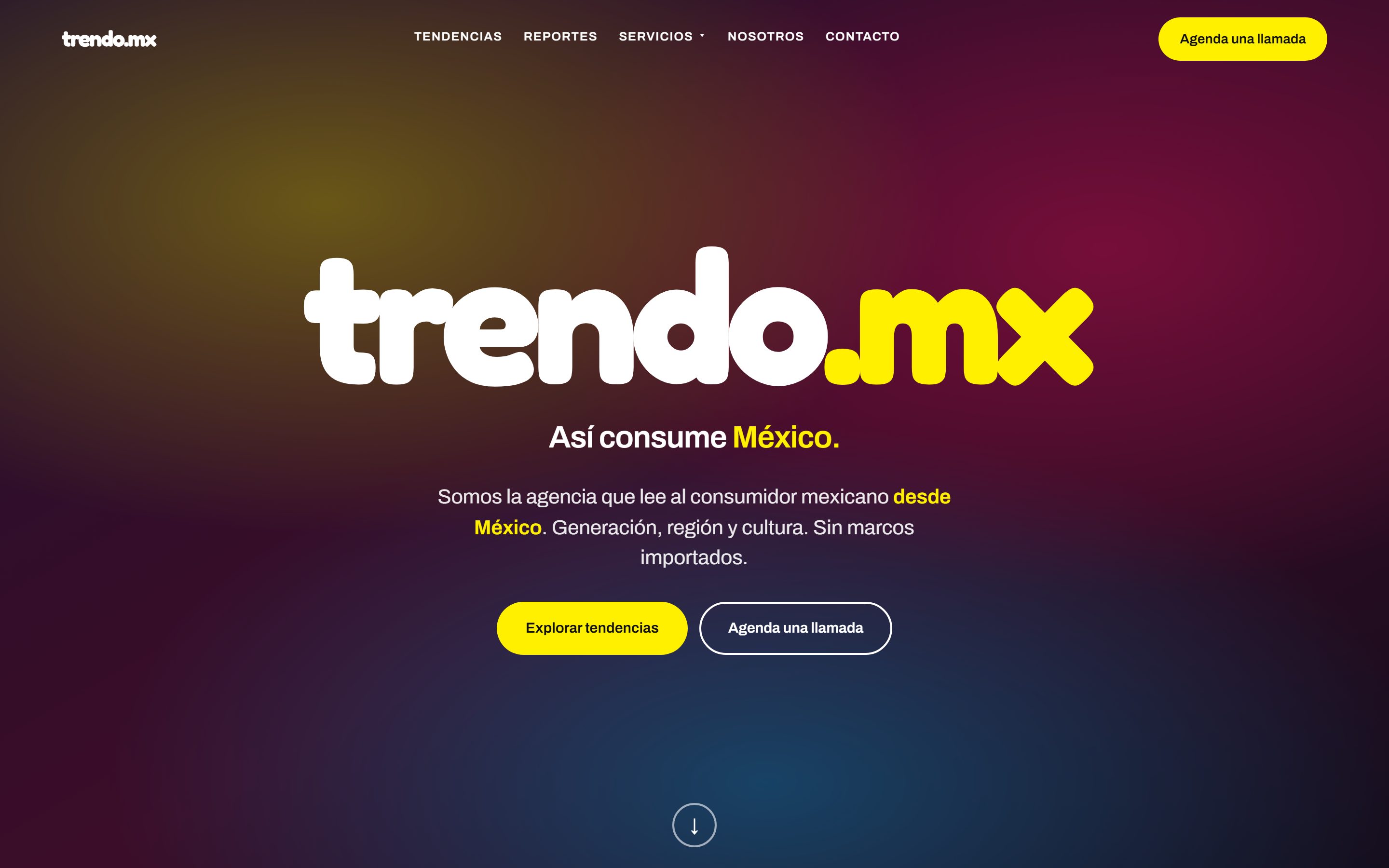 Homepage prototype — hero